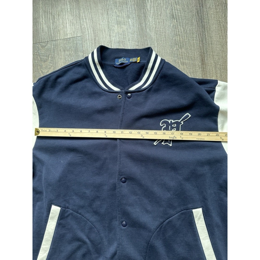 Polo Ralph Lauren Men's Gothic P Fleece Varsity Letterman Jacket Size XXL GOOD - Picture 8 of 11